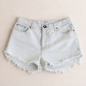 One X One Teaspoon Vintage Bandits High-Waist Frayed Hem Women's Shorts Size S